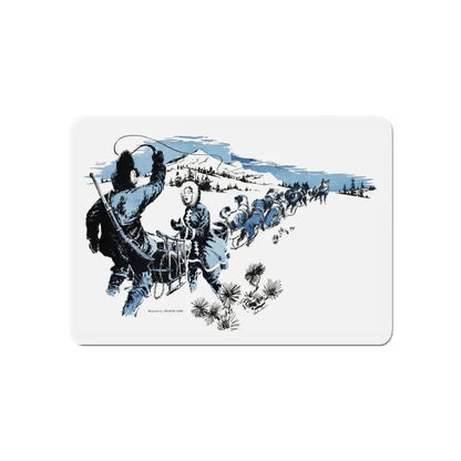 North Wind Crying, Bluebook, August 1952 (Magazine Illustration) Refrigerator Magnet 6 Inch - The Sticker Space