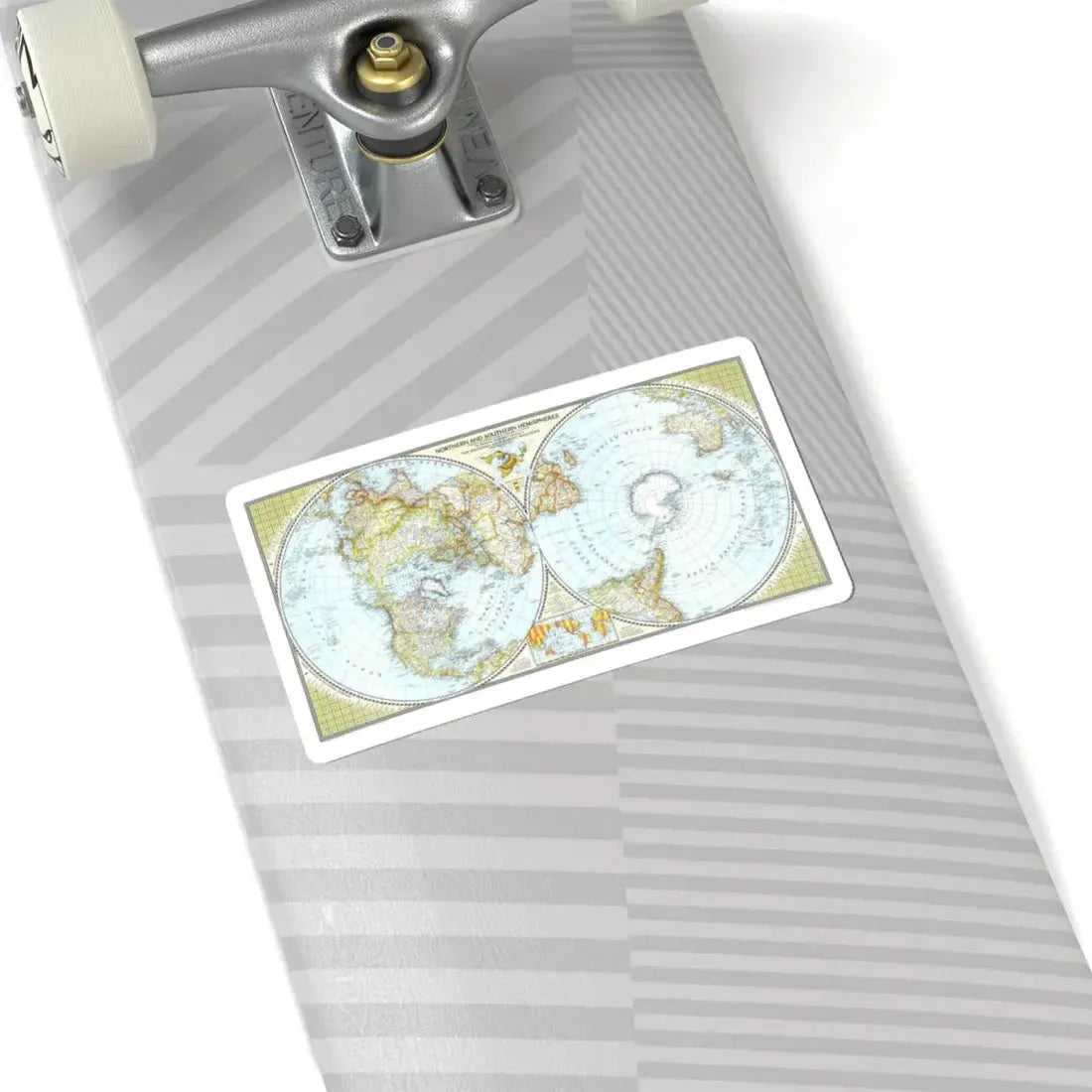 Northern and Southern Hemispheres (1943) (Map) STICKER Vinyl Kiss-Cut Decal - The Sticker Space