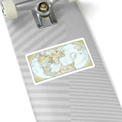 Northern and Southern Hemispheres (1943) (Map) STICKER Vinyl Kiss-Cut Decal - The Sticker Space
