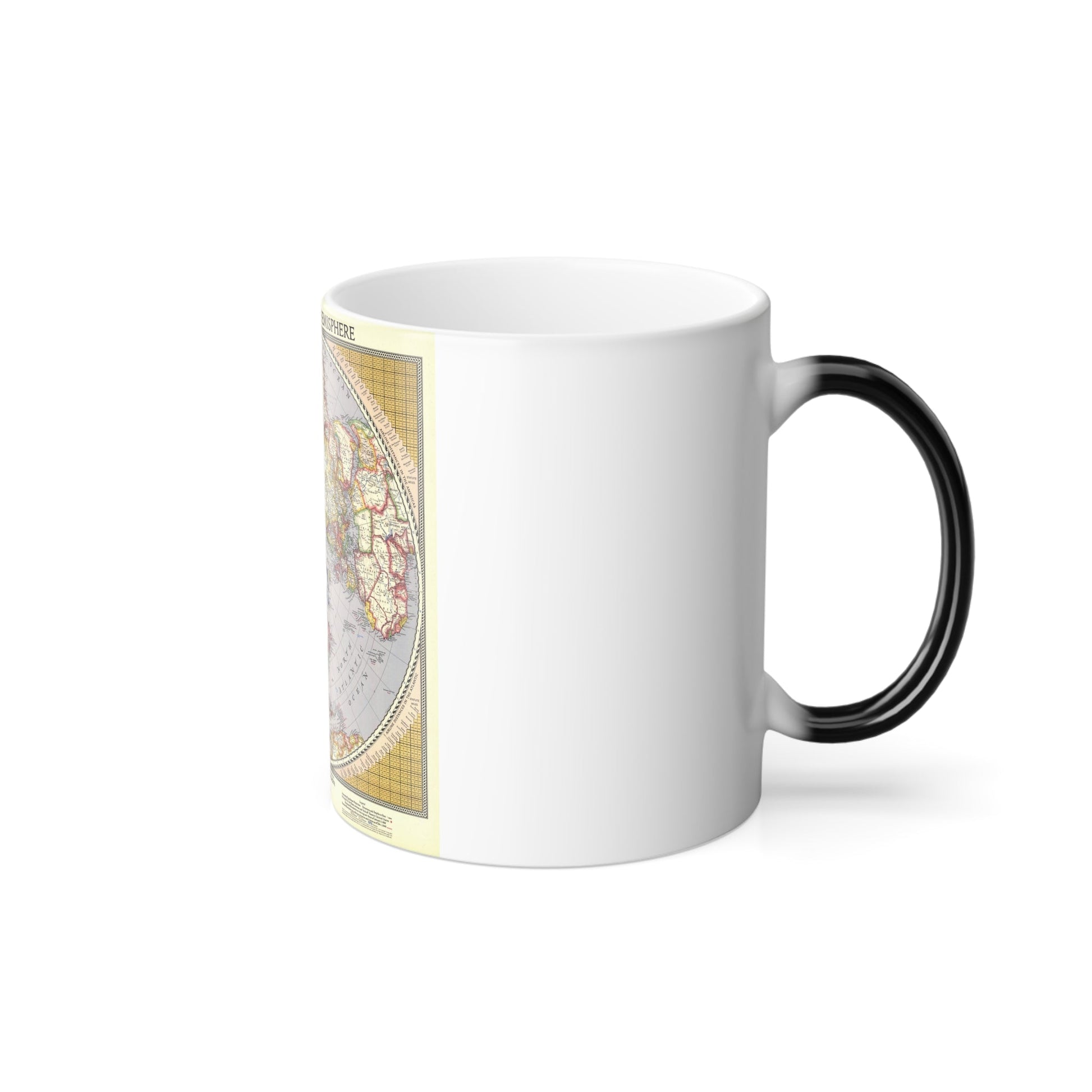 Northern Hemisphere (1946) (Map) Color Changing Mug 11oz-11oz-The Sticker Space