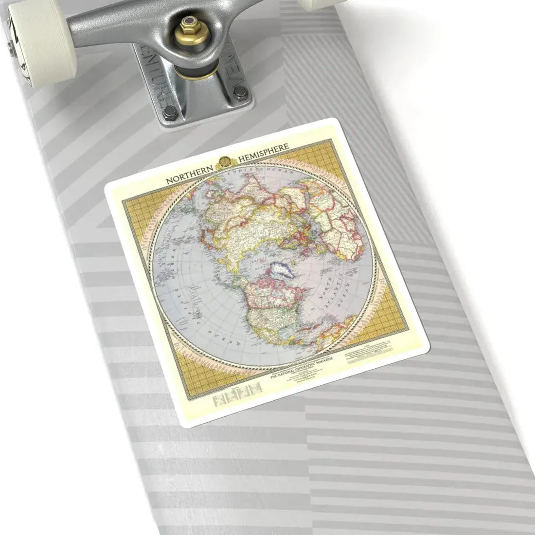 Northern Hemisphere (1946) (Map) STICKER Vinyl Kiss-Cut Decal - The Sticker Space