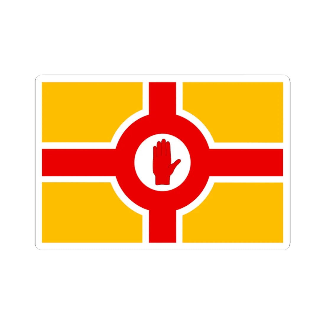 Northern Ireland Flag Proposal (Ireland) STICKER Vinyl Kiss-Cut Decal 3 Inch White - The Sticker Space