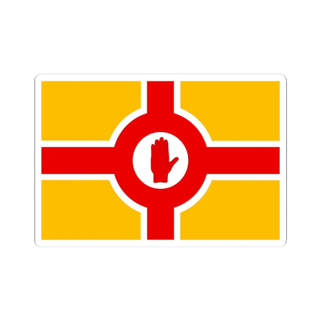 Northern Ireland Flag Proposal (Ireland) STICKER Vinyl Kiss-Cut Decal 4 Inch White - The Sticker Space