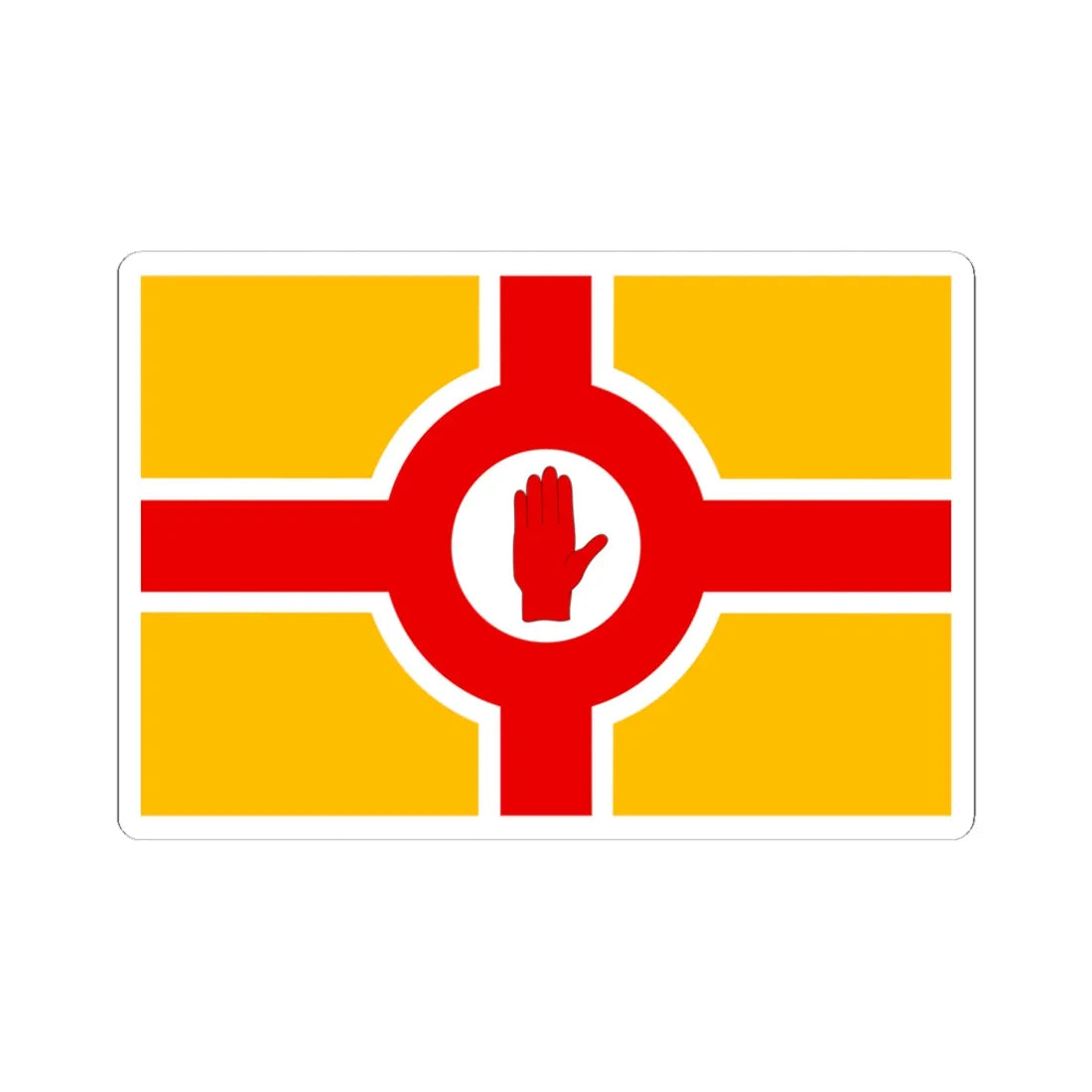 Northern Ireland Flag Proposal (Ireland) STICKER Vinyl Kiss-Cut Decal 6 Inch White - The Sticker Space