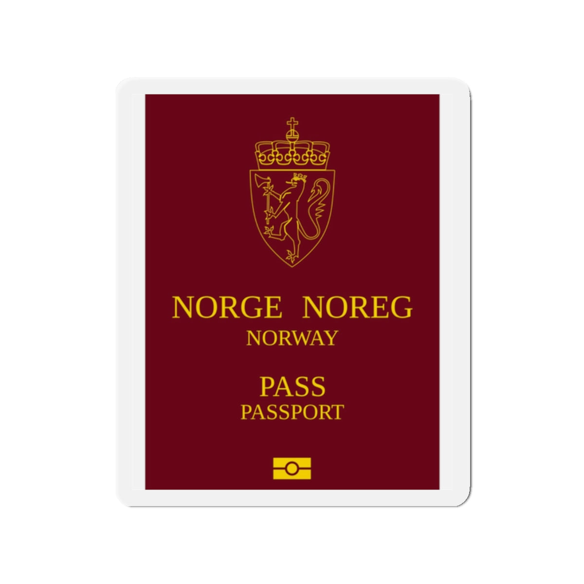 Norway Passport 1999 Ordinary - Die-Cut Magnet-2" x 2"-The Sticker Space