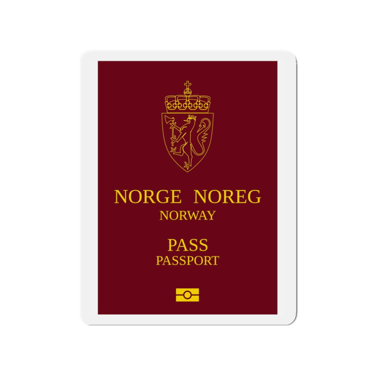 Norway Passport 1999 Ordinary - Die-Cut Magnet-3" x 3"-The Sticker Space