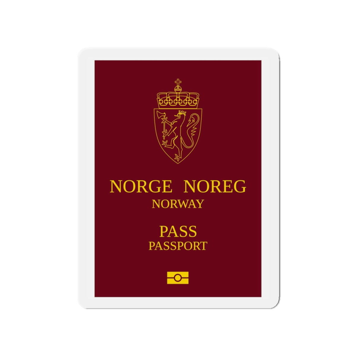 Norway Passport 1999 Ordinary - Die-Cut Magnet-4" x 4"-The Sticker Space