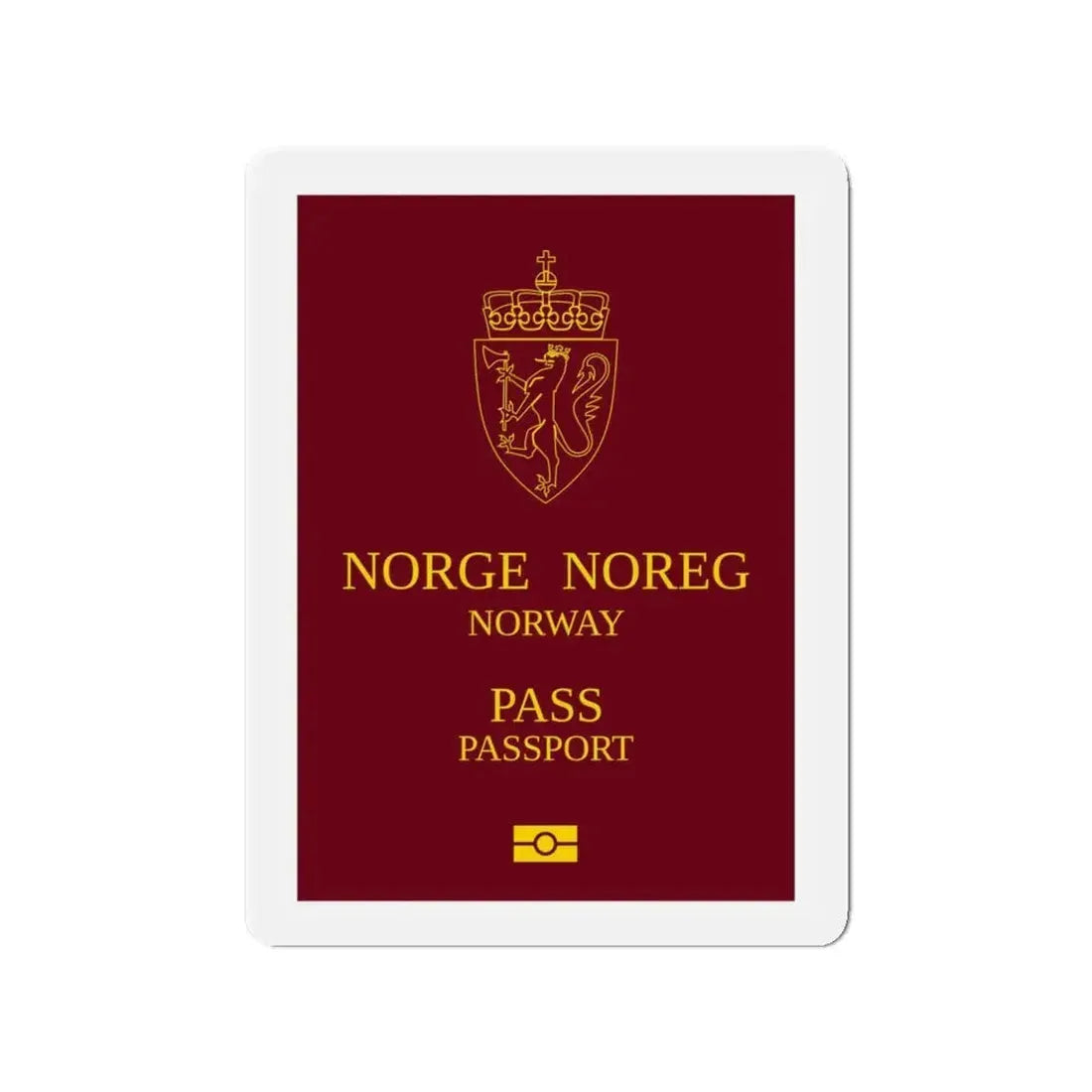 Norway Passport 1999 Ordinary - Refrigerator Magnet 6 Inch - The Sticker Space