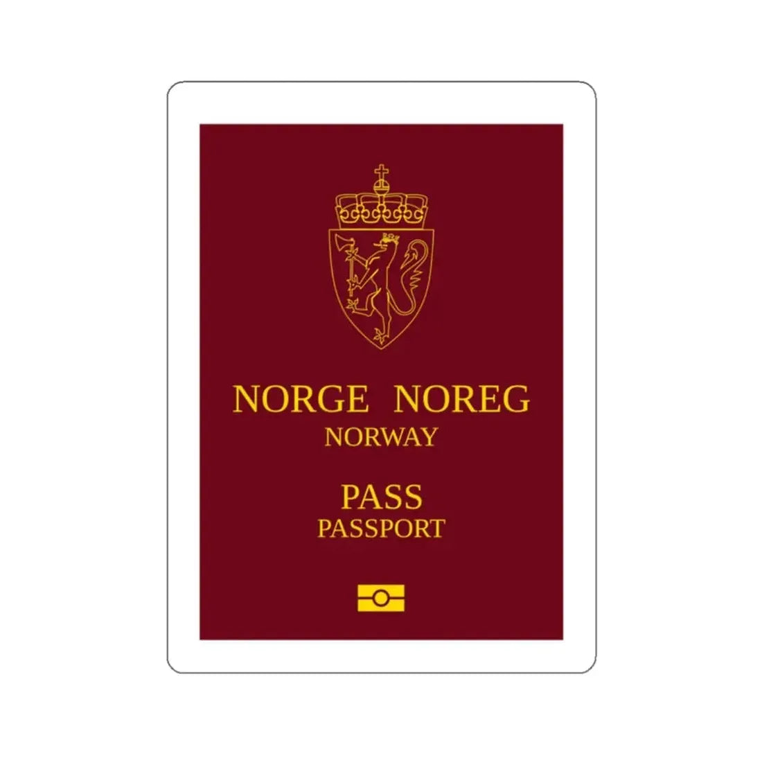 Norway Passport 1999 Ordinary STICKER Vinyl Die-Cut Decal 2 Inch - The Sticker Space