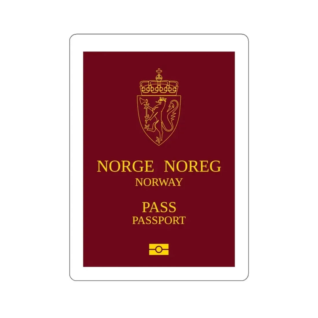 Norway Passport 1999 Ordinary STICKER Vinyl Die-Cut Decal 5 Inch - The Sticker Space
