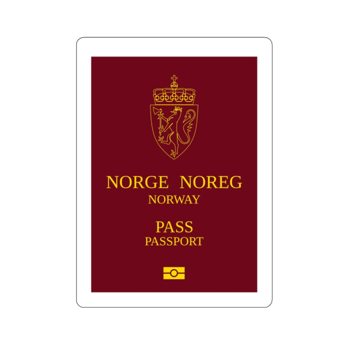 Norway Passport 1999 Ordinary STICKER Vinyl Die-Cut Decal-White-The Sticker Space