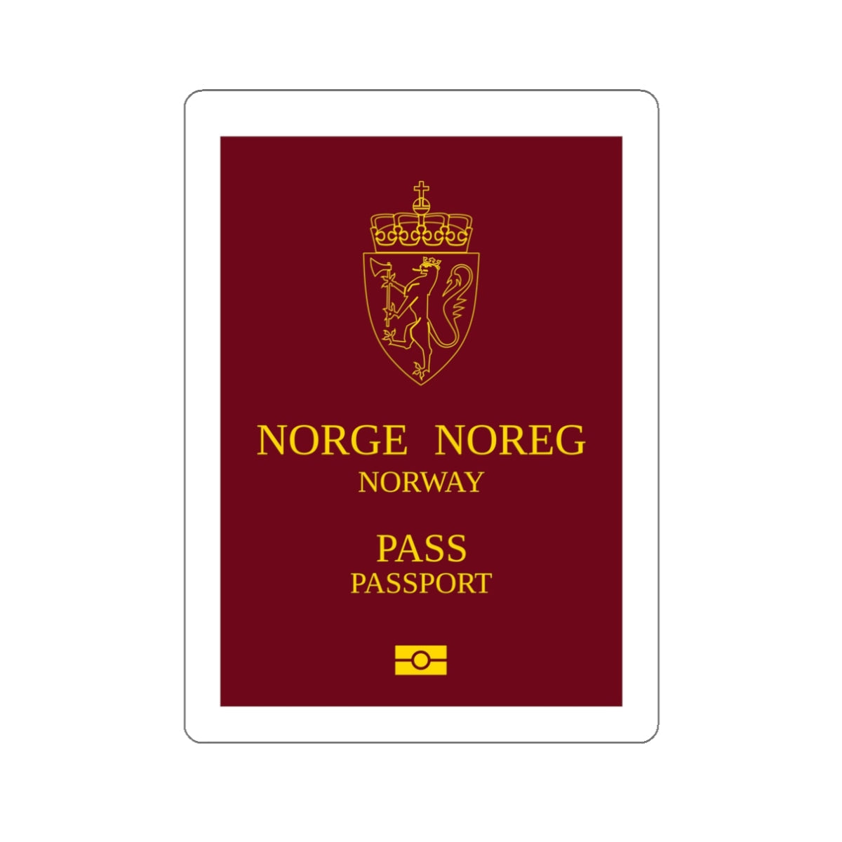 Norway Passport 1999 Ordinary STICKER Vinyl Die-Cut Decal-White-The Sticker Space