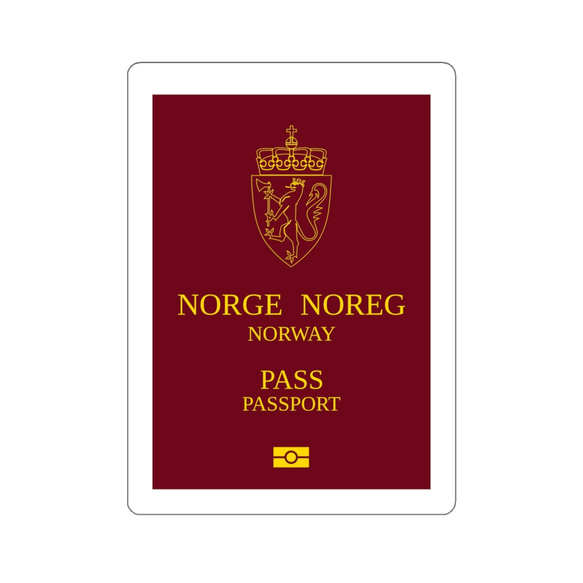 Norway Passport 1999 Ordinary STICKER Vinyl Die-Cut Decal-White-The Sticker Space