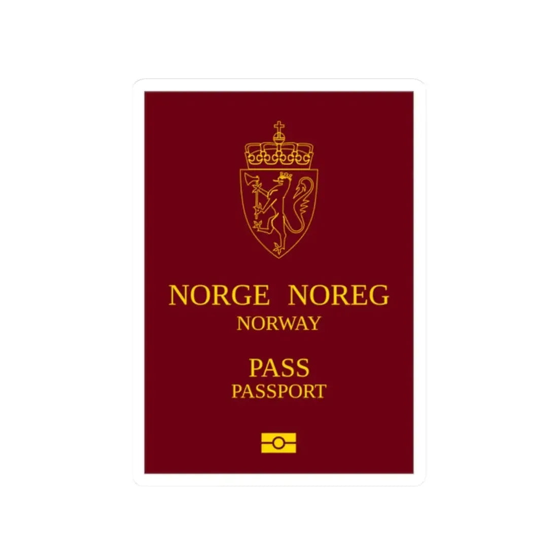 Norway Passport 1999 - STICKER Vinyl Kiss-Cut Decal 2 Inch White - The Sticker Space