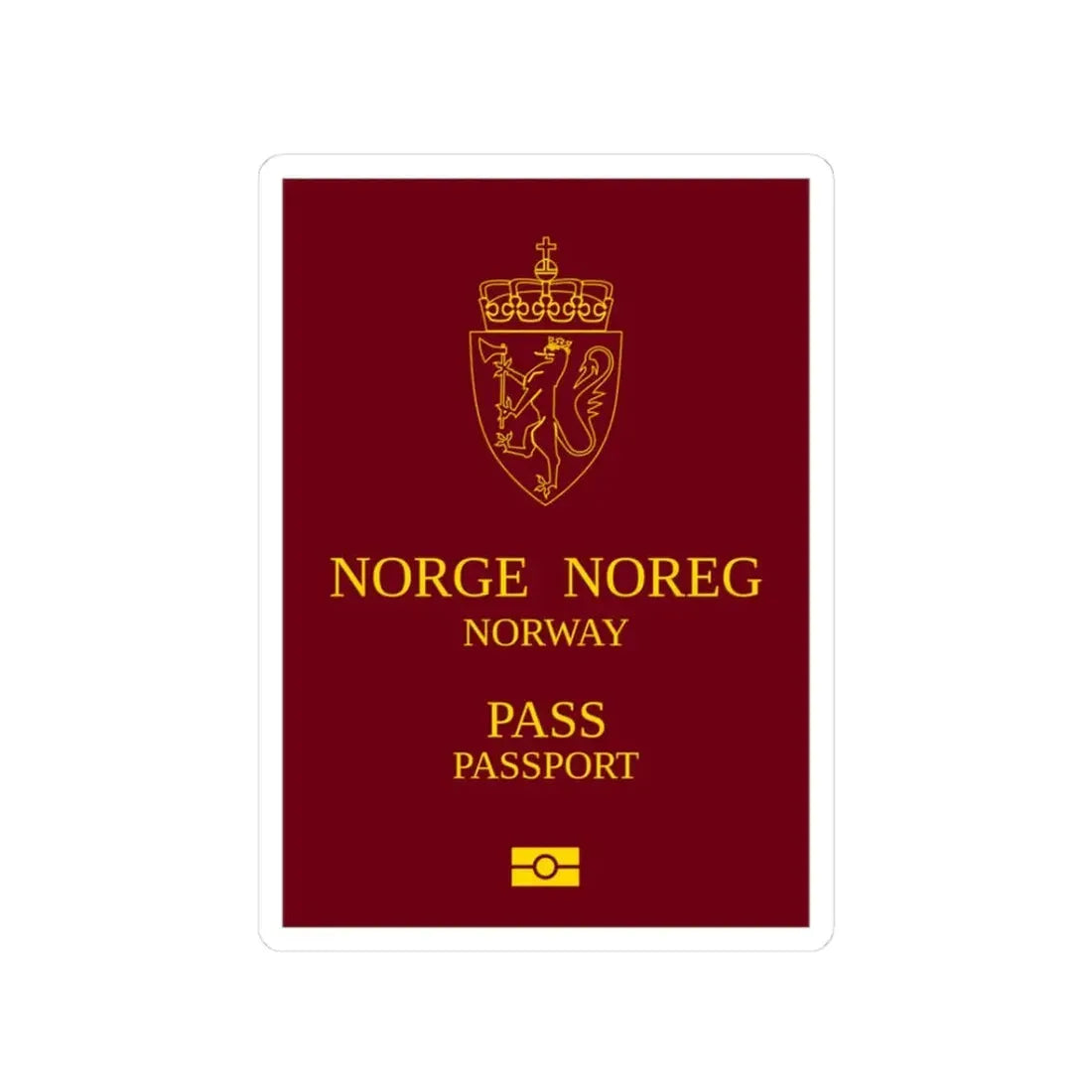 Norway Passport 1999 - STICKER Vinyl Kiss-Cut Decal 3 Inch White - The Sticker Space