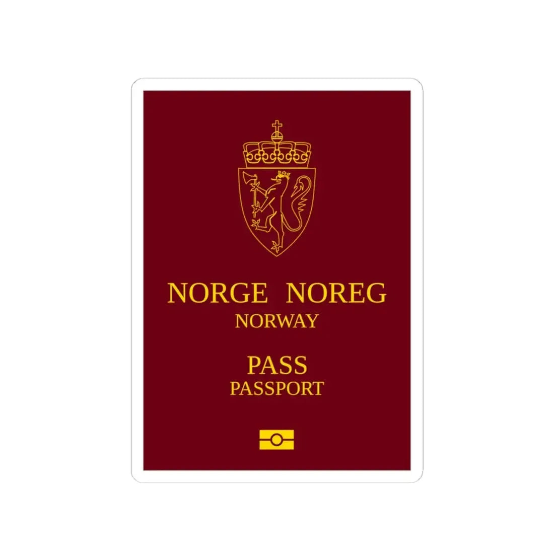 Norway Passport 1999 - STICKER Vinyl Kiss-Cut Decal 4 Inch White - The Sticker Space