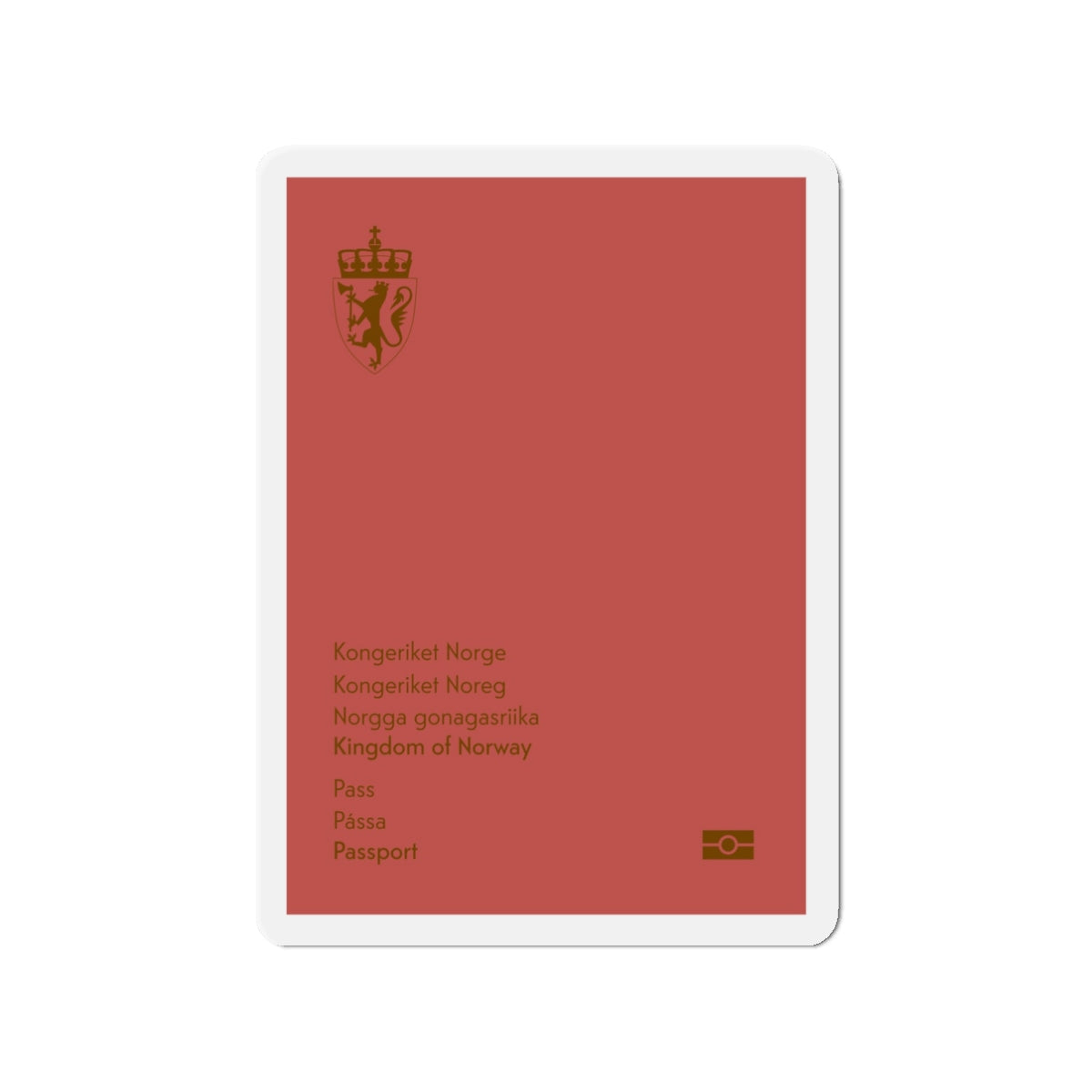 Norway Passport 2020 Ordinary - Die-Cut Magnet-3" x 3"-The Sticker Space