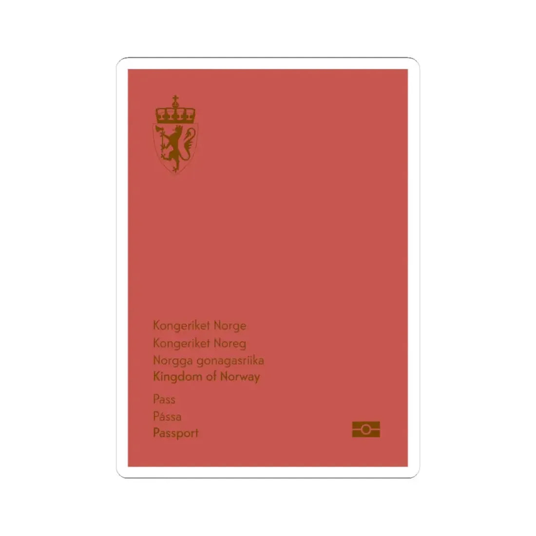 Norway Passport 2020 - STICKER Vinyl Kiss-Cut Decal 3 Inch White - The Sticker Space