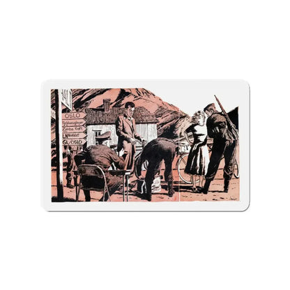 Norway Rendezvouz (2), Blue Book Magazine, April 1951 (Magazine Illustration) Refrigerator Magnet 4 Inch - The Sticker Space