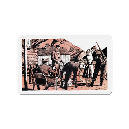 Norway Rendezvouz (2), Blue Book Magazine, April 1951 (Magazine Illustration) Refrigerator Magnet - The Sticker Space