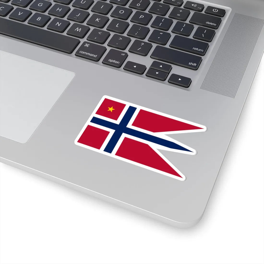 Norwegian Brigadier rank flag (Norway) STICKER Vinyl Kiss-Cut Decal - The Sticker Space