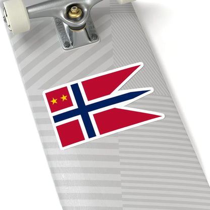 Norwegian Major General rank flag (Norway) STICKER Vinyl Kiss-Cut Decal - The Sticker Space