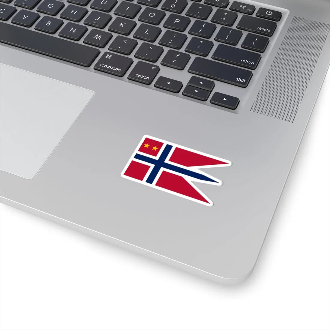 Norwegian Major General rank flag (Norway) STICKER Vinyl Kiss-Cut Decal - The Sticker Space