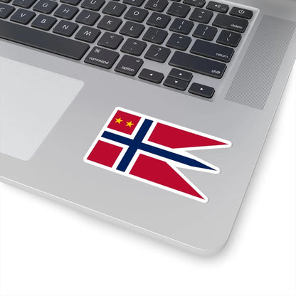 Norwegian Major General rank flag (Norway) STICKER Vinyl Kiss-Cut Decal - The Sticker Space