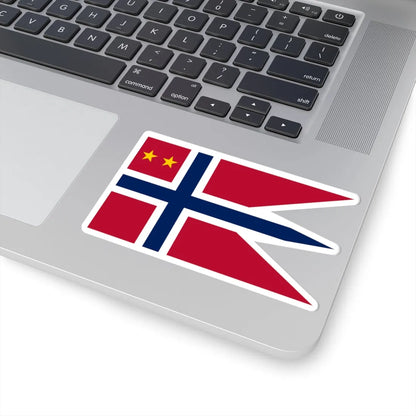 Norwegian Major General rank flag (Norway) STICKER Vinyl Kiss-Cut Decal - The Sticker Space