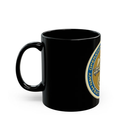 NOSC BC SHIELD (U.S. Navy) Black Coffee Mug-The Sticker Space