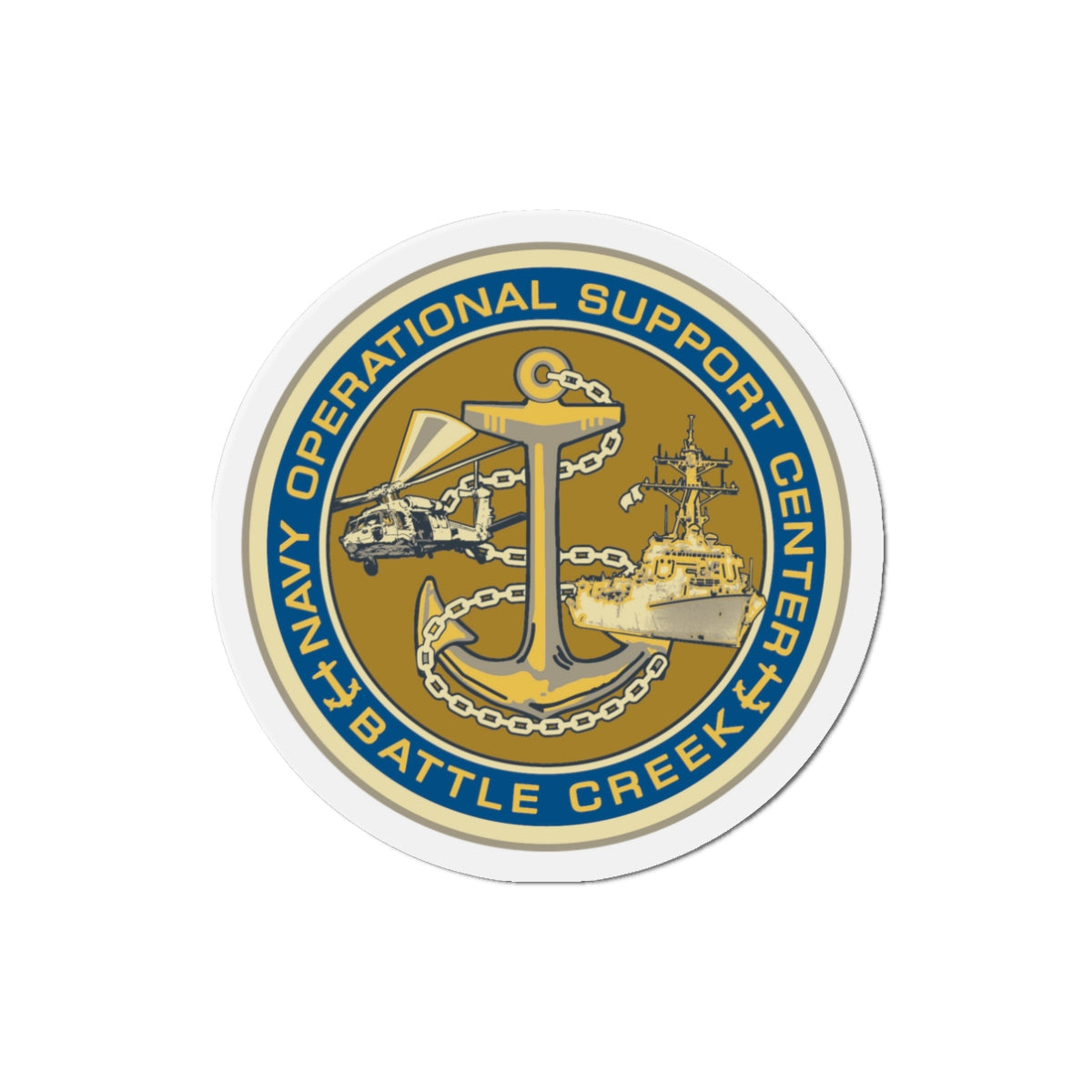 NOSC BC SHIELD (U.S. Navy) Die-Cut Magnet-3" x 3"-The Sticker Space