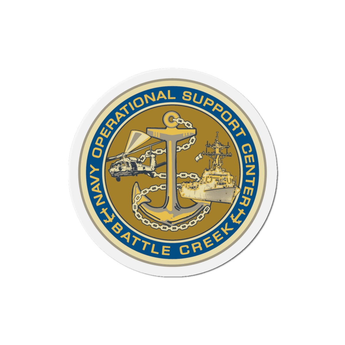 NOSC BC SHIELD (U.S. Navy) Die-Cut Magnet-4" x 4"-The Sticker Space