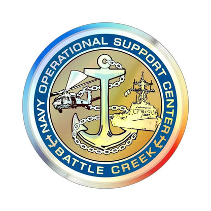 NOSC BC SHIELD (U.S. Navy) Holographic STICKER Die-Cut Vinyl Decal 6 Inch Holographic - The Sticker Space