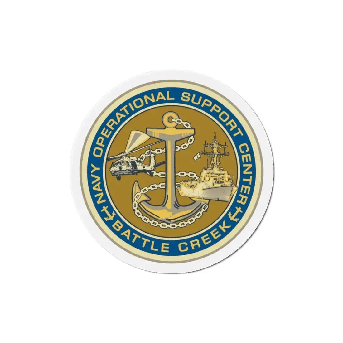 NOSC BC SHIELD (U.S. Navy) Refrigerator Magnet 5 Inch - The Sticker Space