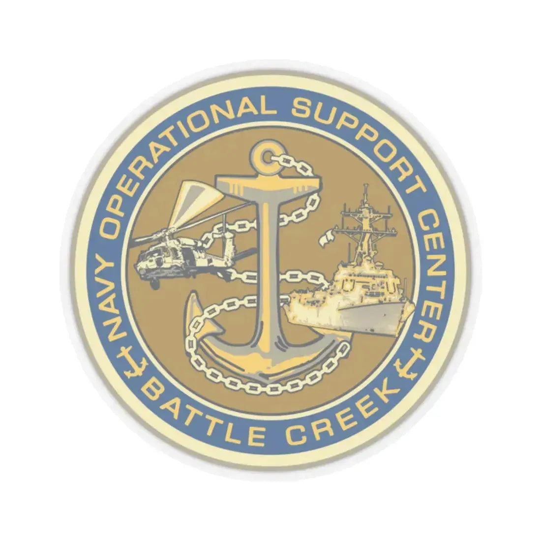 NOSC BC SHIELD (U.S. Navy) STICKER Vinyl Kiss-Cut Decal 2 Inch Transparent - The Sticker Space