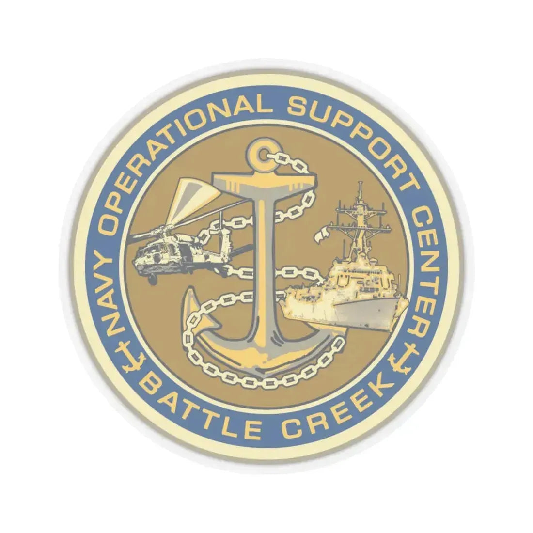 NOSC BC SHIELD (U.S. Navy) STICKER Vinyl Kiss-Cut Decal 4 Inch Transparent - The Sticker Space