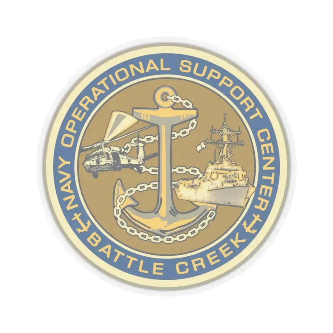NOSC BC SHIELD (U.S. Navy) STICKER Vinyl Kiss-Cut Decal 6 Inch Transparent - The Sticker Space