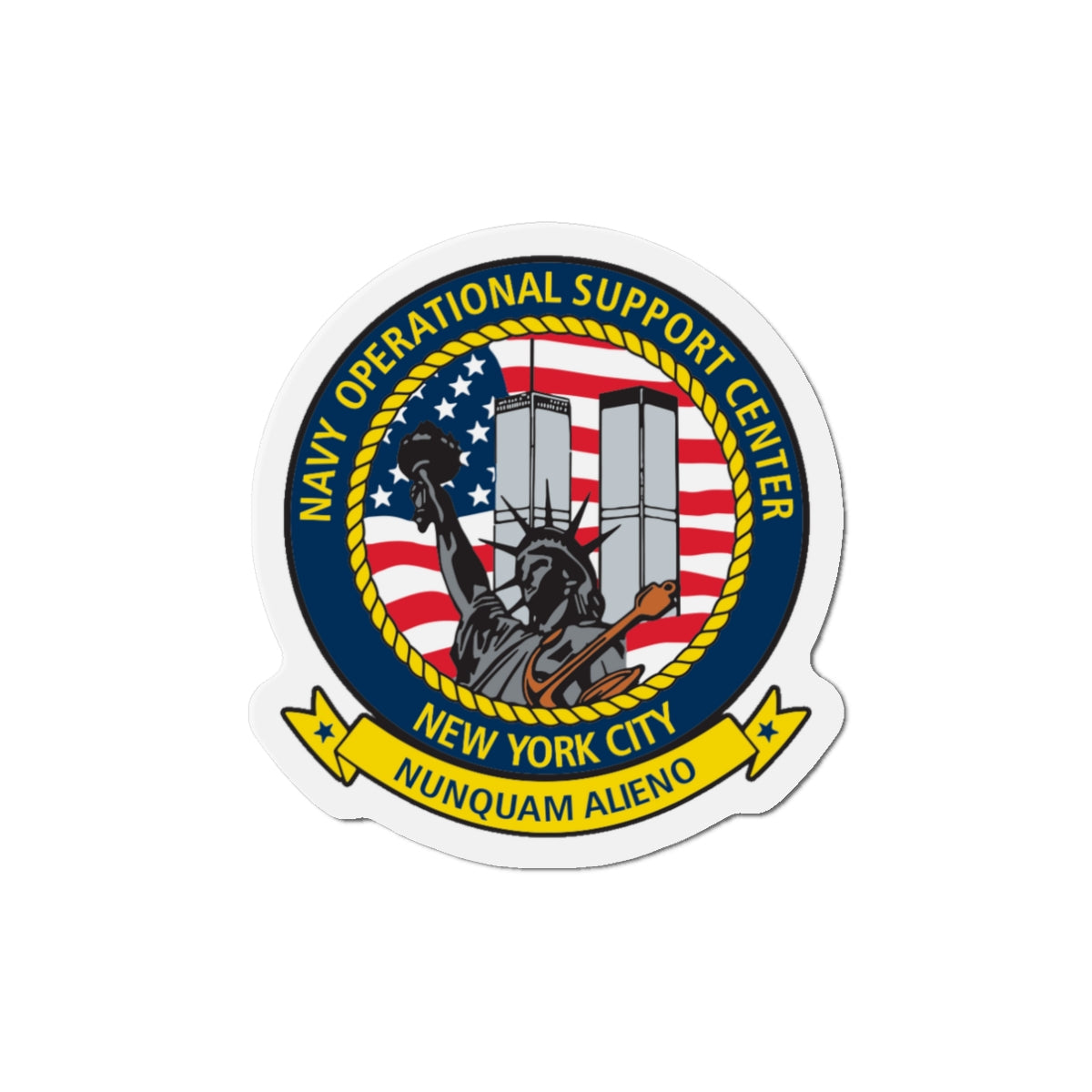 NOSC NYC (U.S. Navy) Die-Cut Magnet-3" x 3"-The Sticker Space