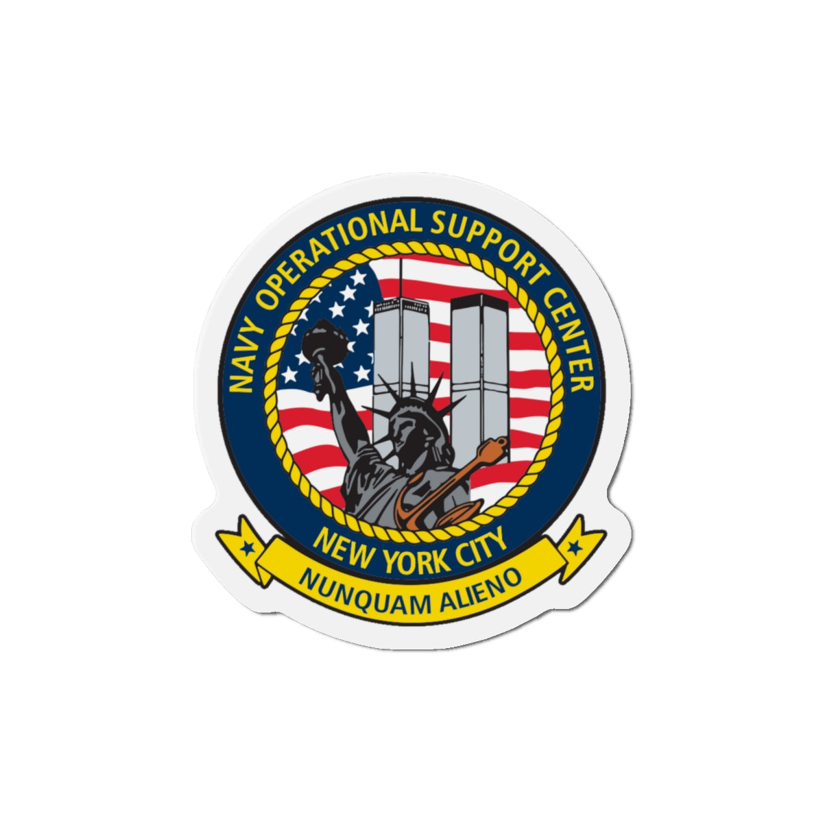 NOSC NYC (U.S. Navy) Die-Cut Magnet-4" x 4"-The Sticker Space