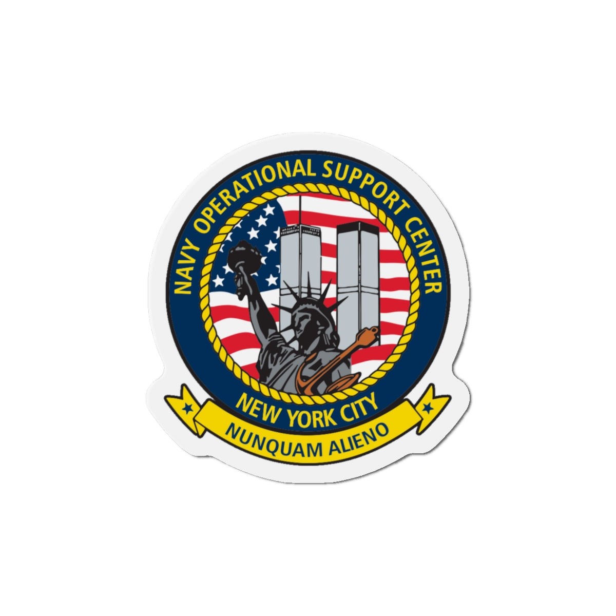 NOSC NYC (U.S. Navy) Die-Cut Magnet-5" x 5"-The Sticker Space