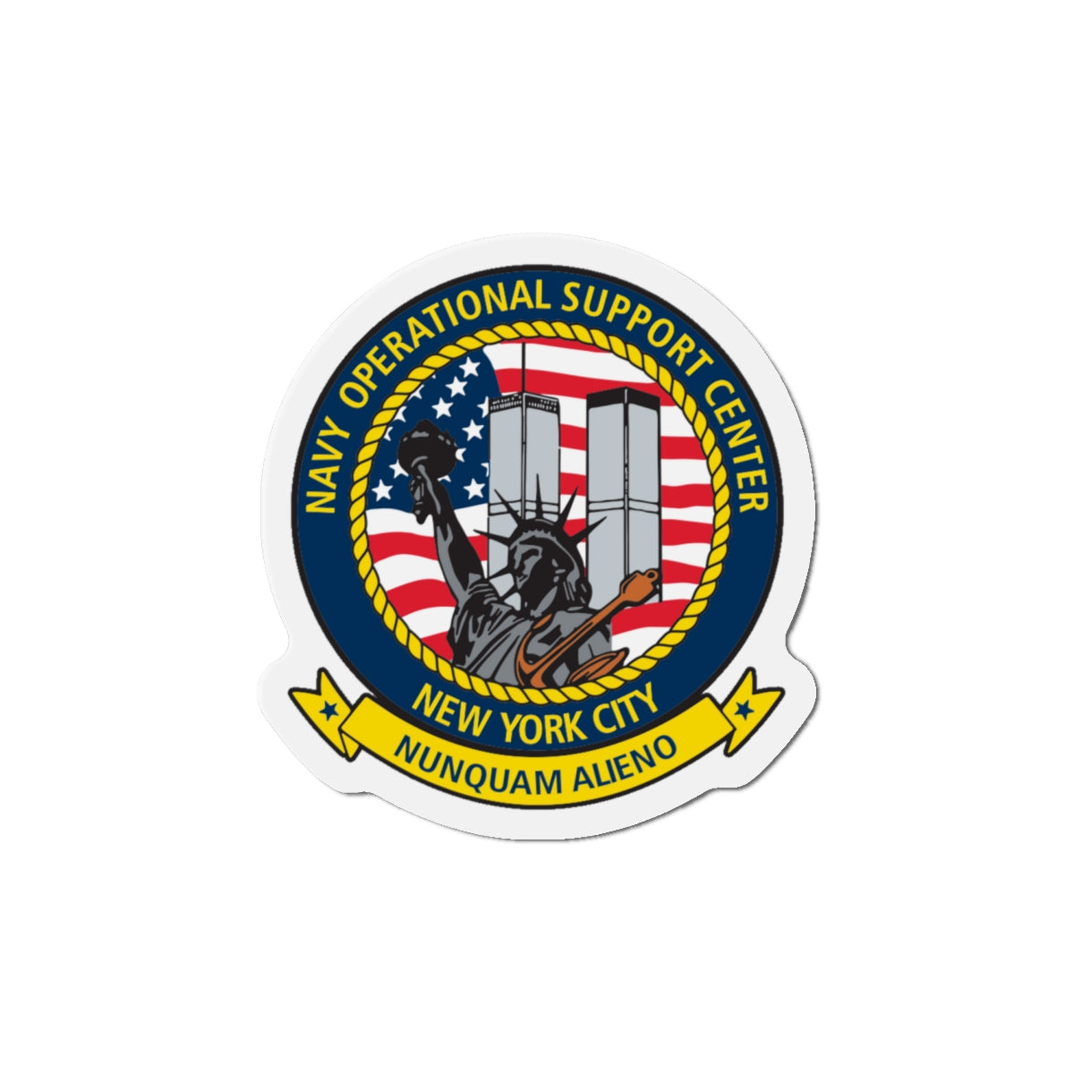 NOSC NYC (U.S. Navy) Die-Cut Magnet-6 × 6"-The Sticker Space