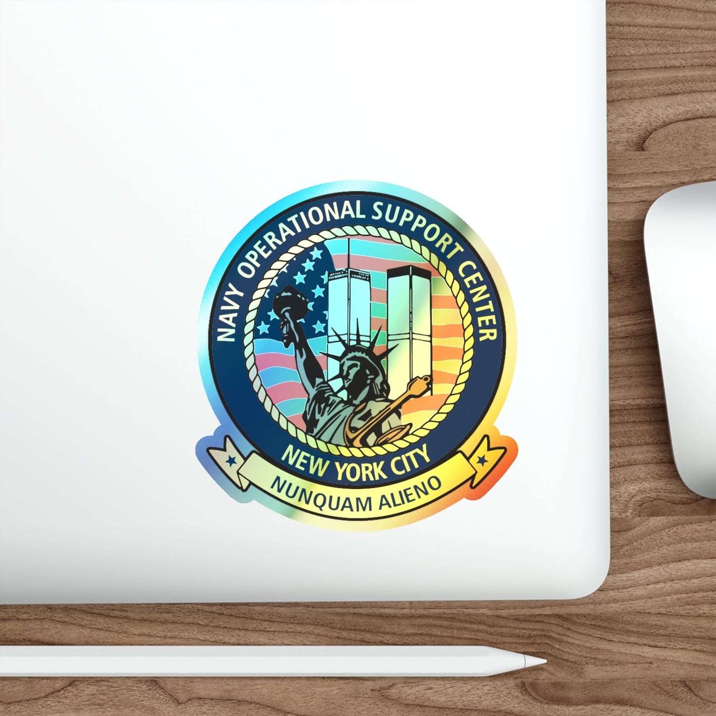 NOSC NYC (U.S. Navy) Holographic STICKER Die-Cut Vinyl Decal-The Sticker Space