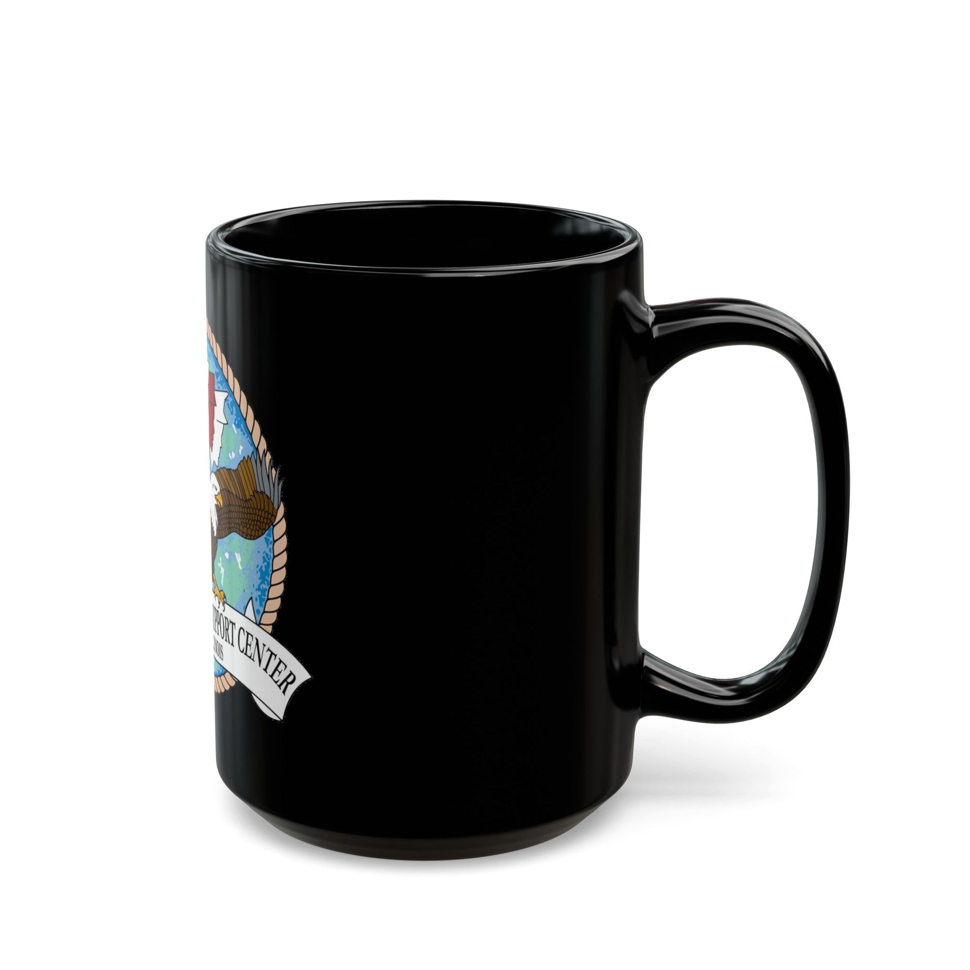 NOSC Rock Island (U.S. Navy) Black Coffee Mug-The Sticker Space