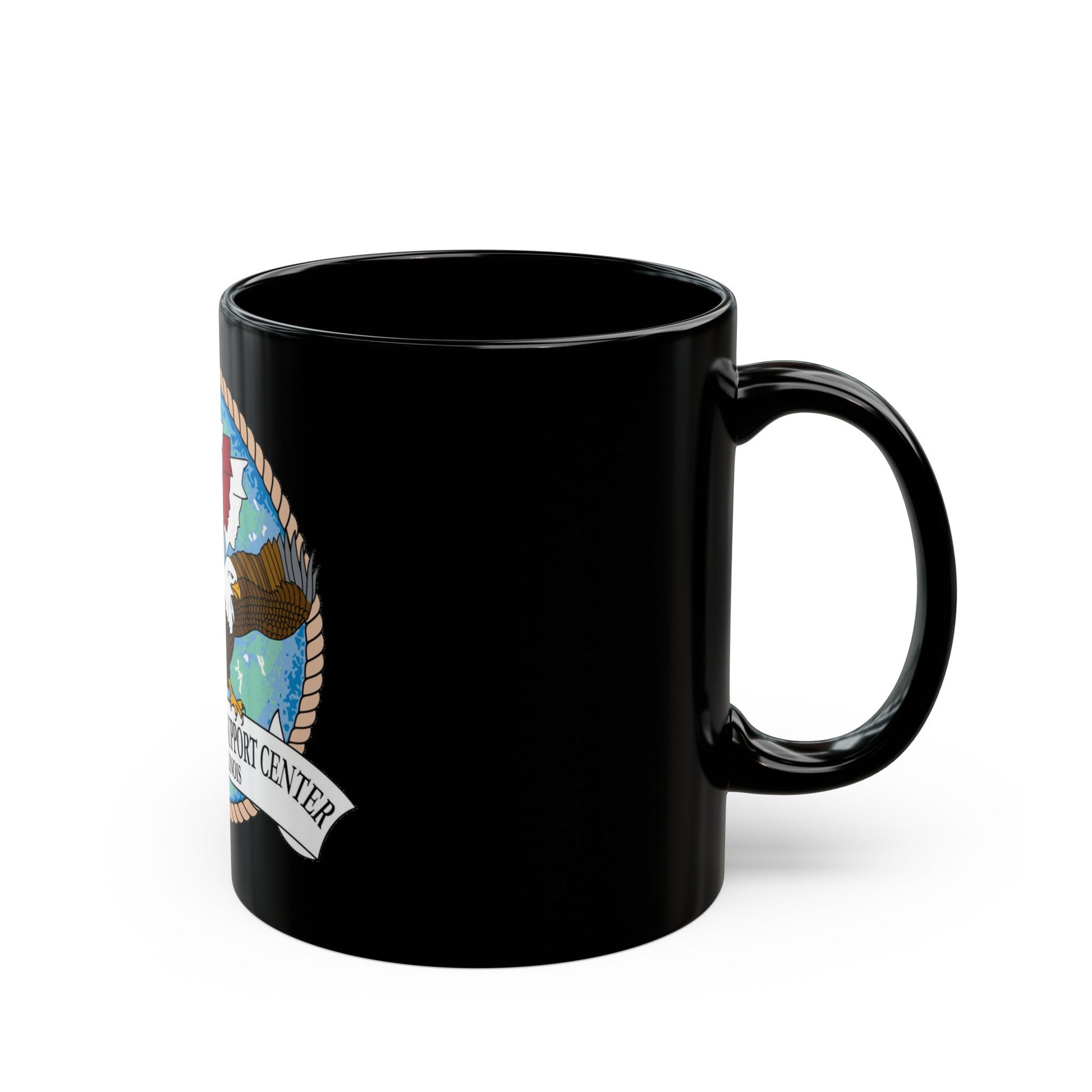 NOSC Rock Island (U.S. Navy) Black Coffee Mug-The Sticker Space