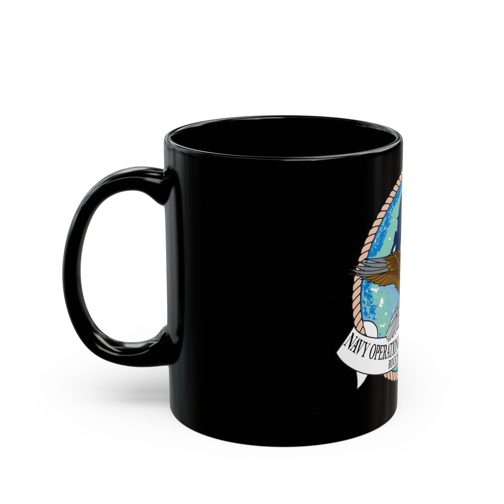 NOSC Rock Island (U.S. Navy) Black Coffee Mug-The Sticker Space