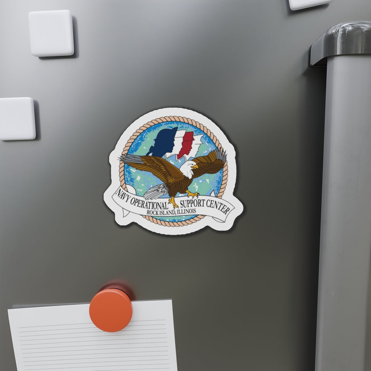 NOSC Rock Island (U.S. Navy) Die-Cut Magnet-The Sticker Space