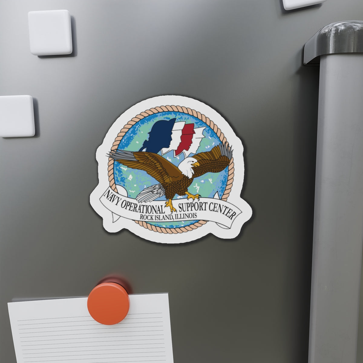 NOSC Rock Island (U.S. Navy) Die-Cut Magnet-The Sticker Space