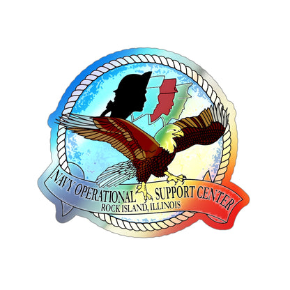 NOSC Rock Island (U.S. Navy) Holographic STICKER Die-Cut Vinyl Decal-4 Inch-The Sticker Space