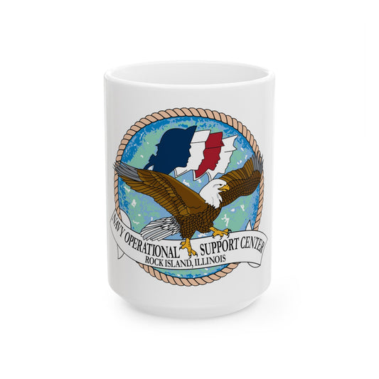 NOSC Rock Island (U.S. Navy) White Coffee Mug-15oz-The Sticker Space