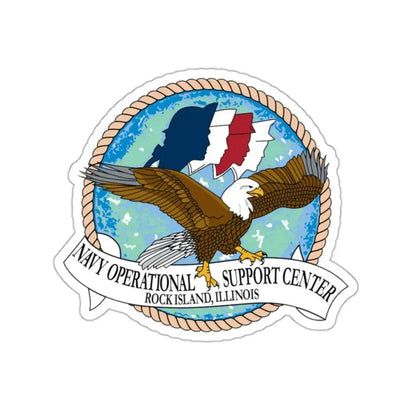 NOSC Rock Island (U.S. Navy) STICKER Vinyl Kiss-Cut Decal 2 Inch White - The Sticker Space